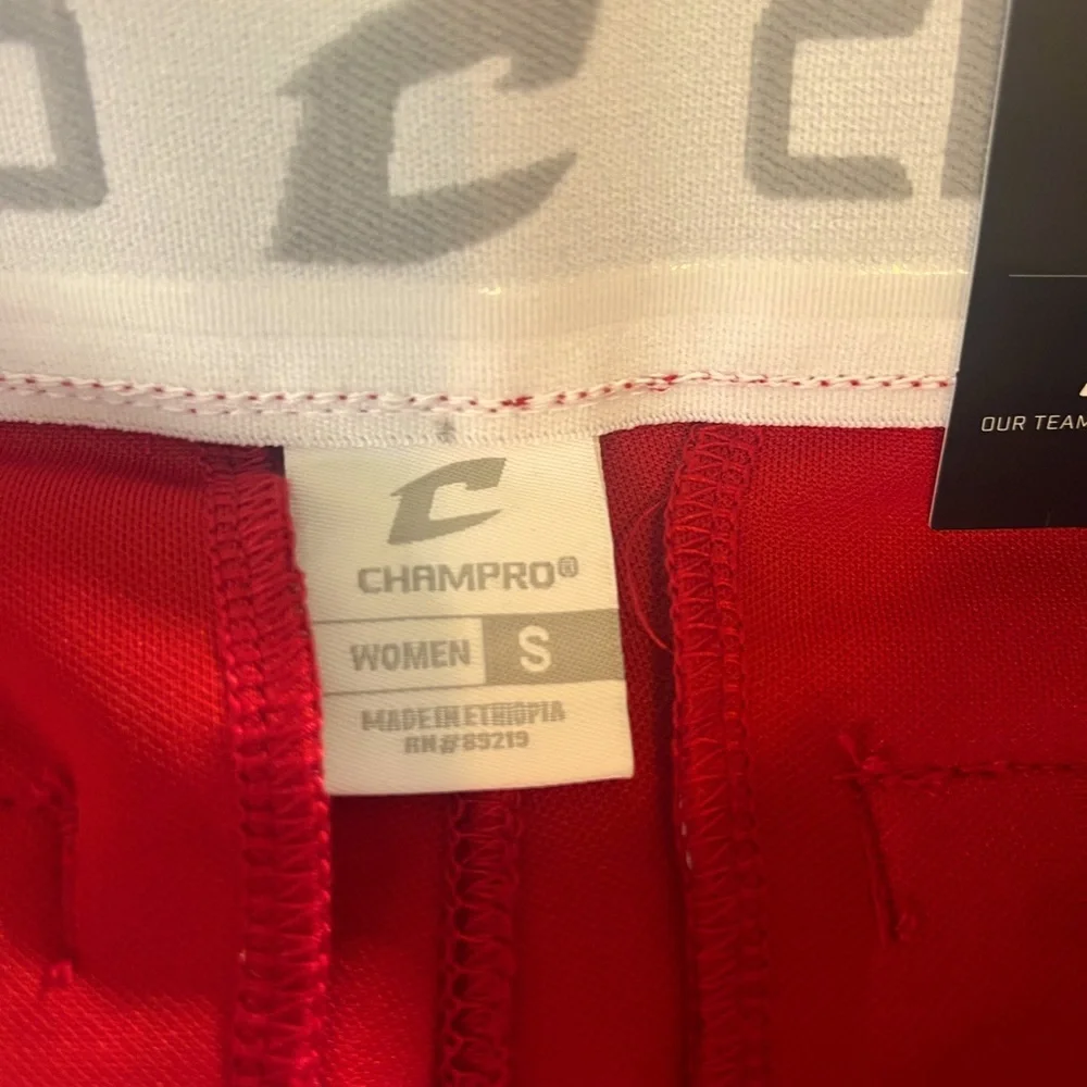 Red Athletic Softball Pants - Picture 5 of 6